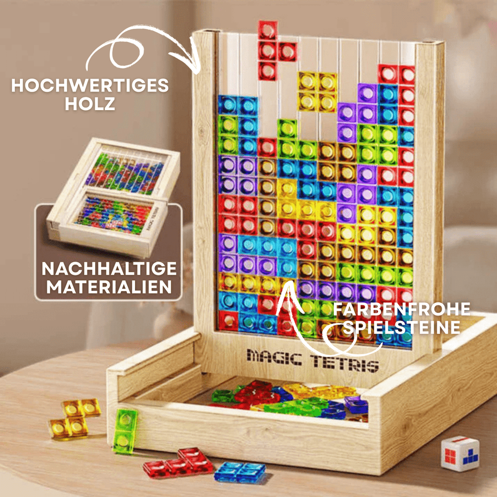 GreenCube Tetris Board Sustainable Puzzle Game for the Whole Family