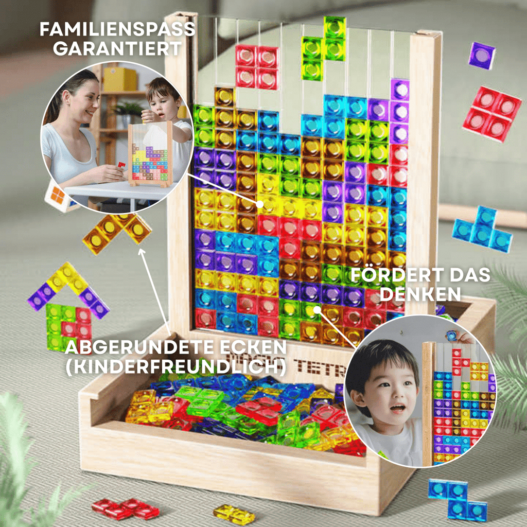 GreenCube Tetris Board Sustainable Puzzle Game for the Whole Family