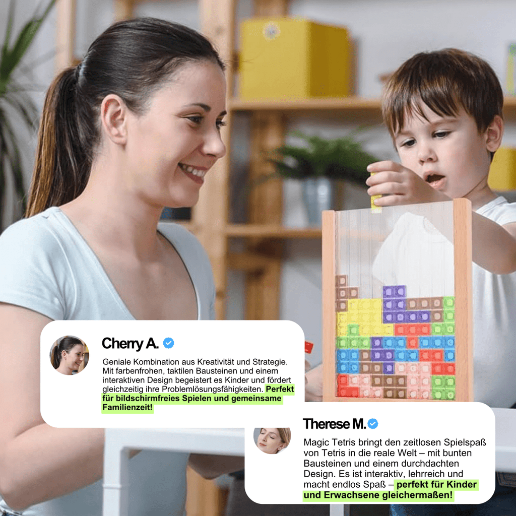 GreenCube Tetris Board Sustainable Puzzle Game for the Whole Family