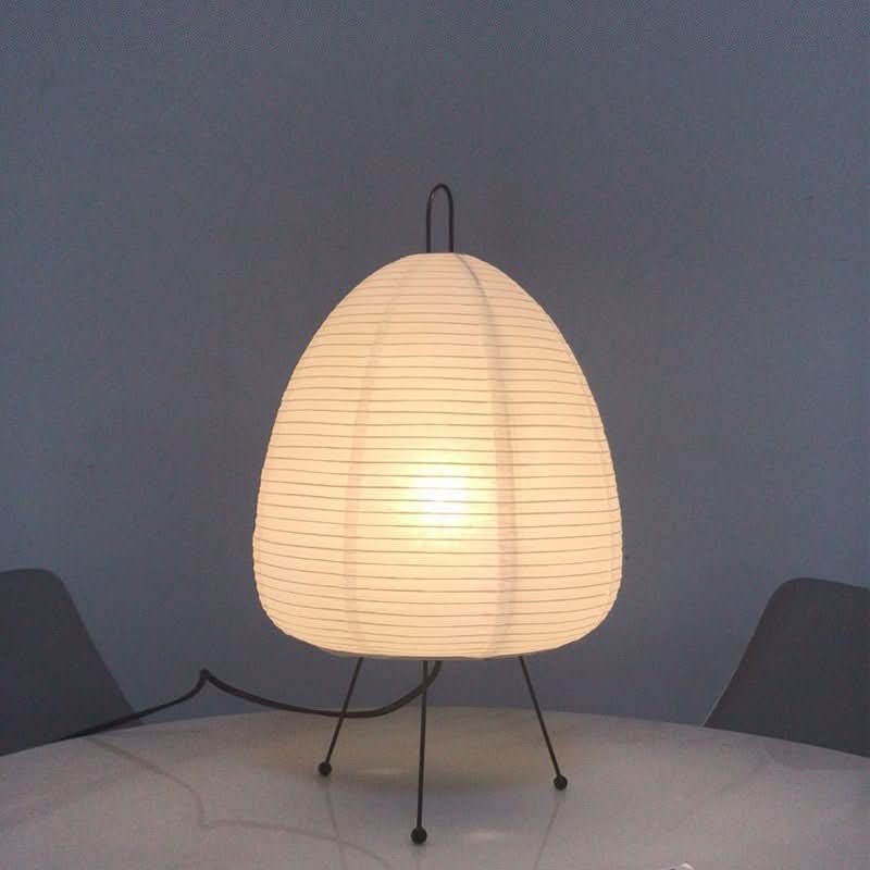 NamiRice Table Lamp Made of Rice Paper in Japanese Design