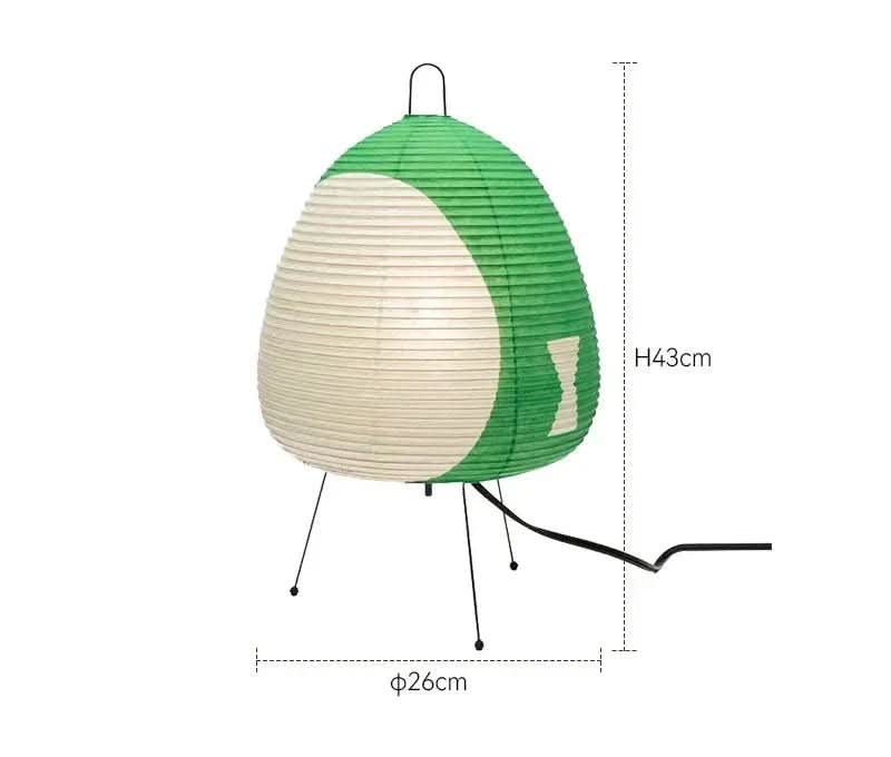NamiRice Table Lamp Made of Rice Paper in Japanese Design