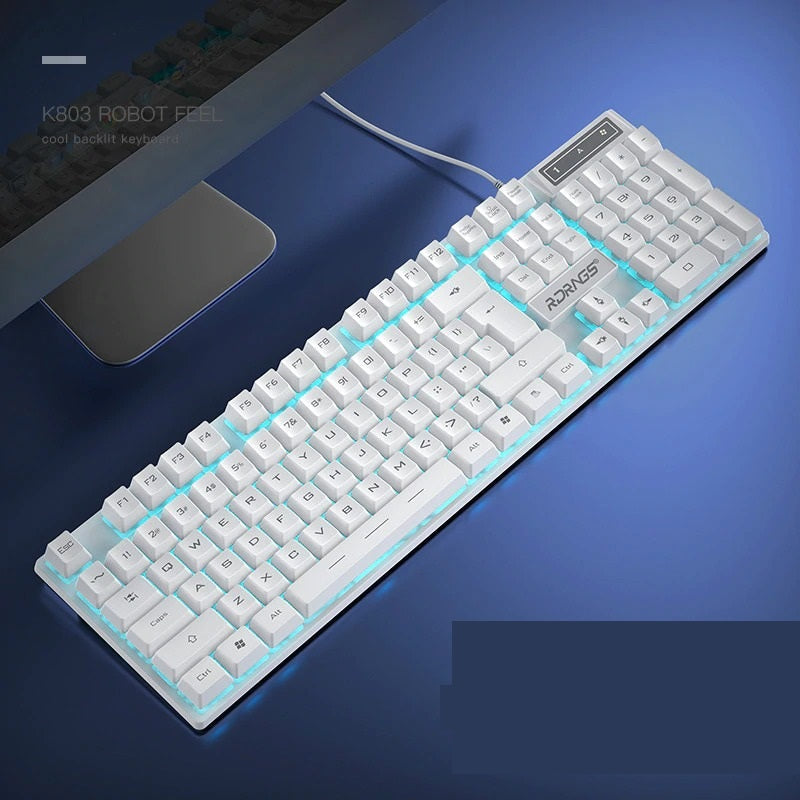 لوحة مفاتيح ميكانيكية مضيئة بإضاءة خلفية RGB لجلسات الألعاب