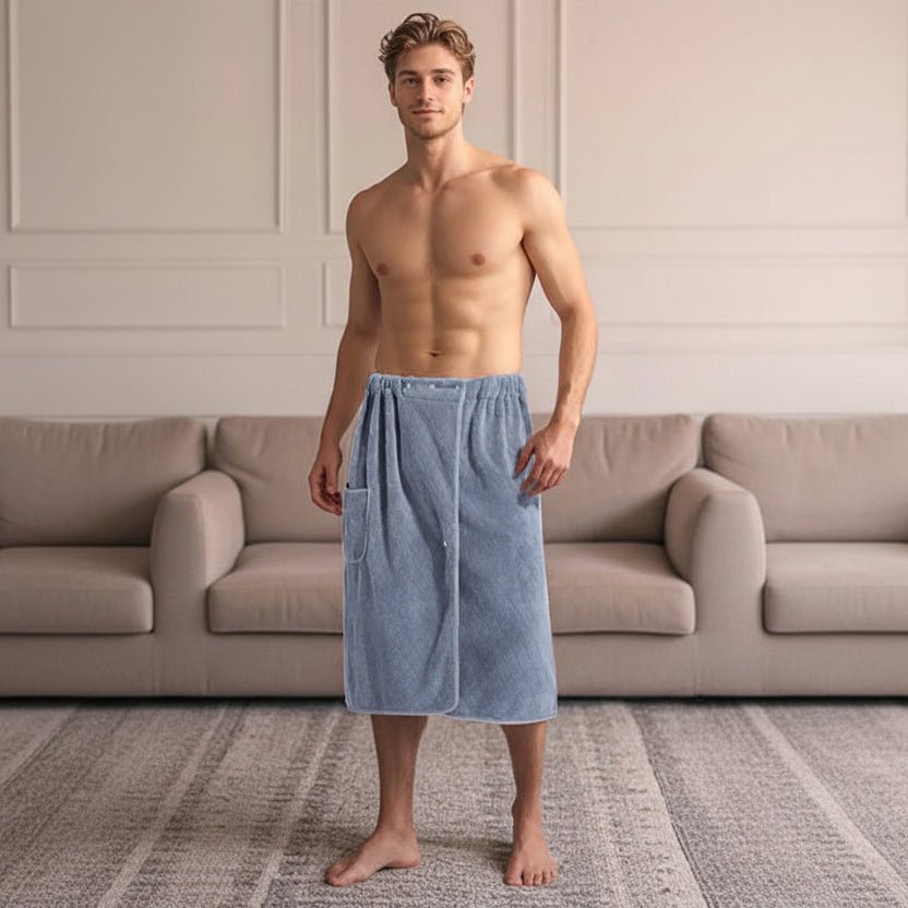WrapMate Pro Men's Wrap Towel In Skirt Design, Plus Size, Comfortable And Absorbent