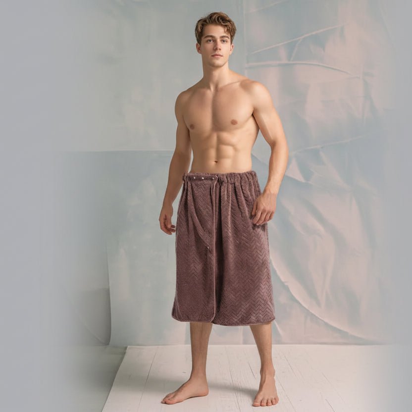 WrapMate Pro Men's Wrap Towel In Skirt Design, Plus Size, Comfortable And Absorbent