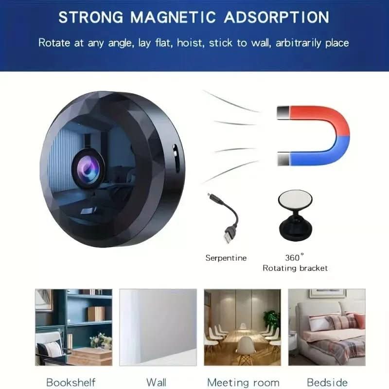 NovaMini Magnetic WiFi Security Camera 1080P HD Night Vision And Motion Detector