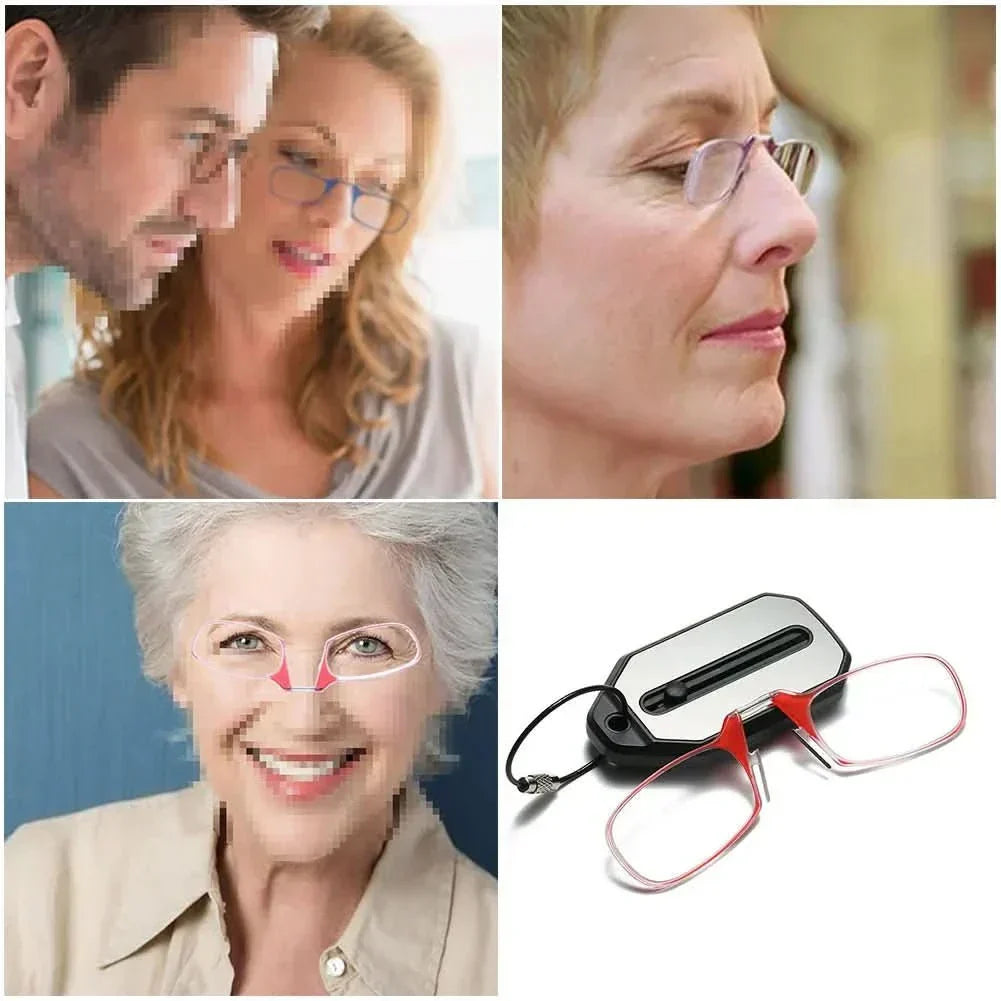 LumenSure Foldable Reading Glasses Without Temples, Ultralight And Portable