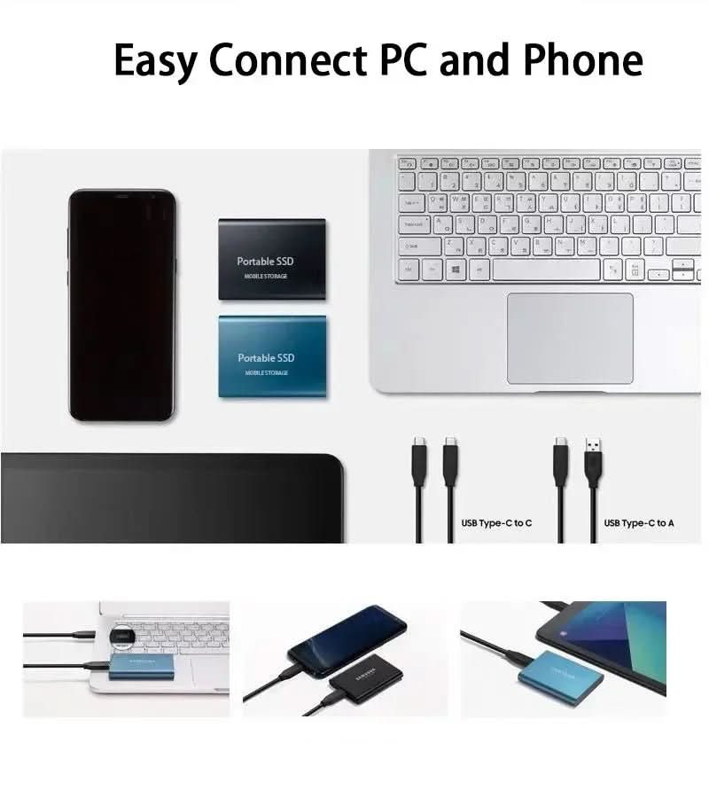 VertoDrive SSD External 100GB Drive With USB-C And USB 3.1
