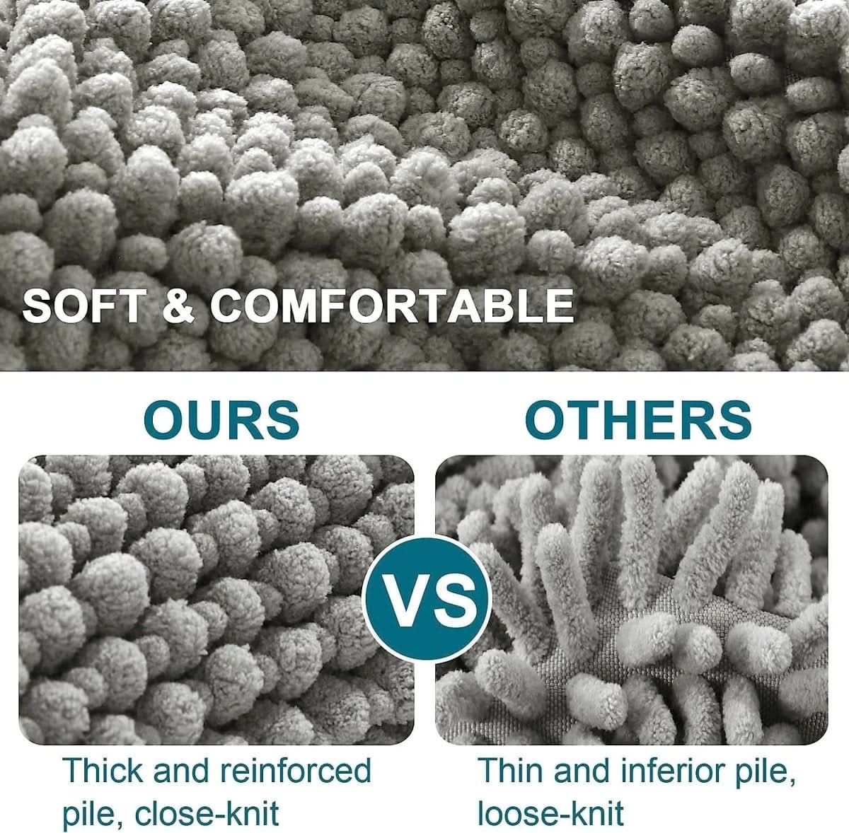 CozySoft Mikrofiber Badeværelsesmåtte for Komfort og Sikkerhed
