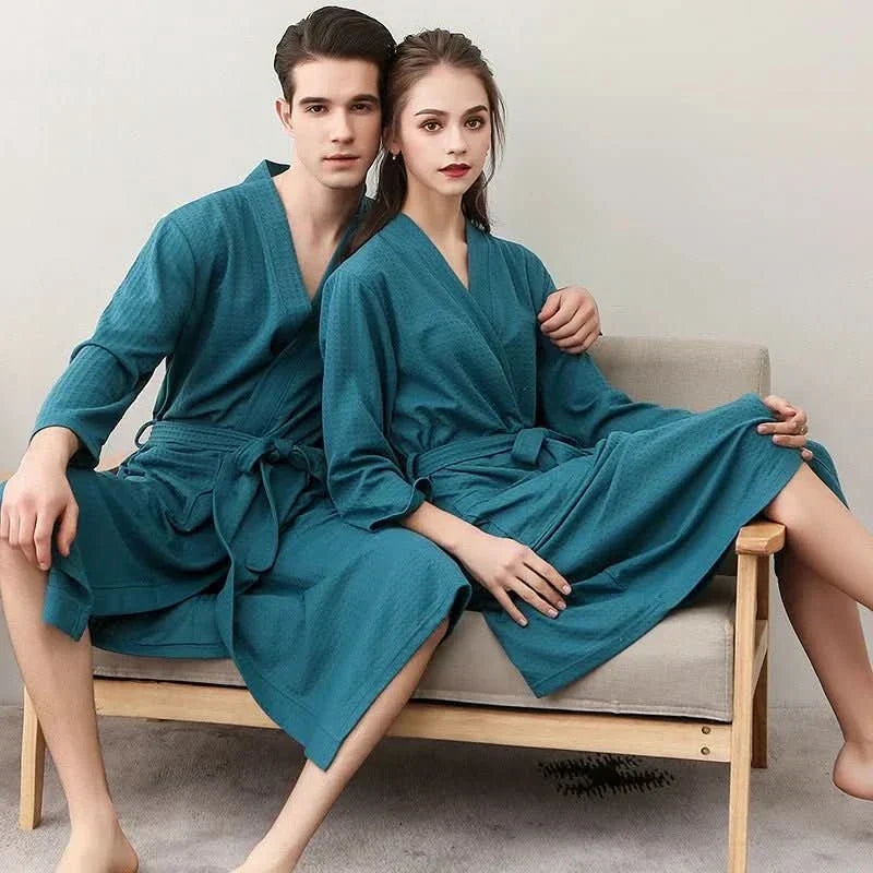 CloudWeave Unisex Waffle Bathrobe Made From 100 Percent Cotton