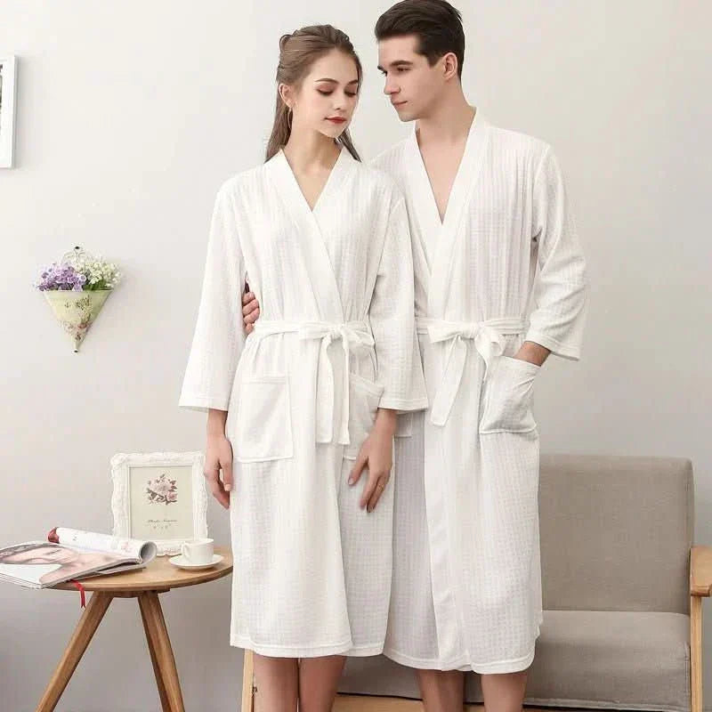 CloudWeave Unisex Waffle Bathrobe Made From 100 Percent Cotton