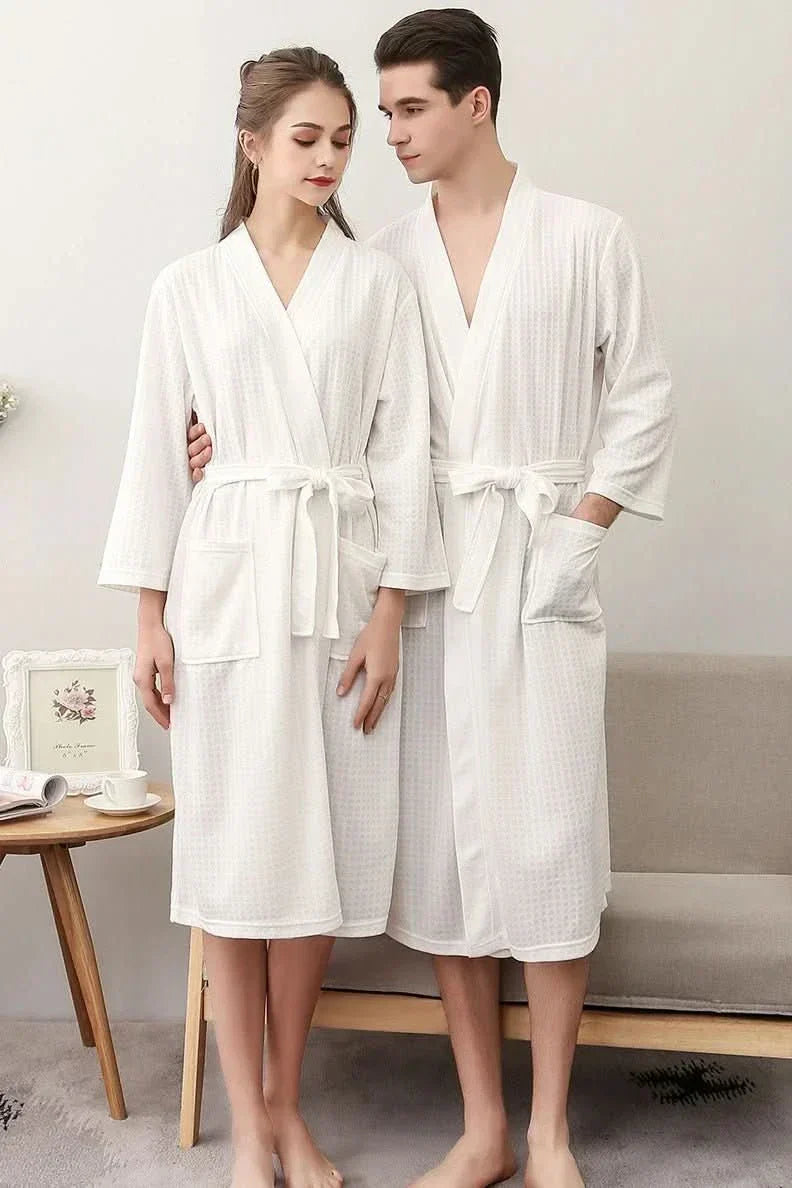 CloudWeave Unisex Waffle Bathrobe Made From 100 Percent Cotton