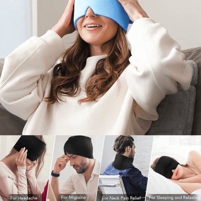 Maschera HeadEase per Emicrania e Mal di Testa con Terapia a Freddo e Caldo