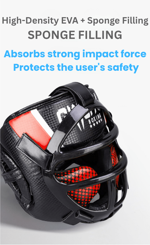 AeroGuard Headgear Premium Head Protection With Face Mask for Martial Arts