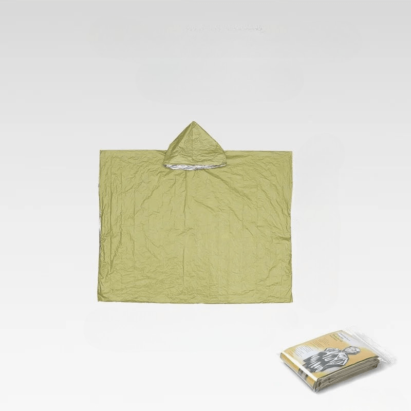 StormGuard Reusable Emergency Poncho With Hood For Outdoor Protection