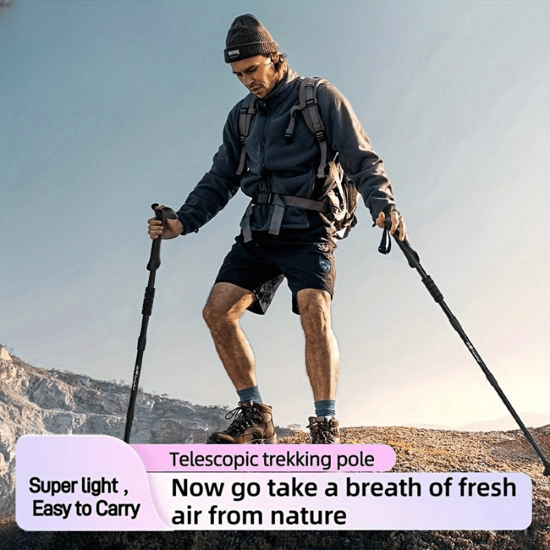 Aluminium Trekking Poles For Hikers With Lightweight Shock Absorbing Support