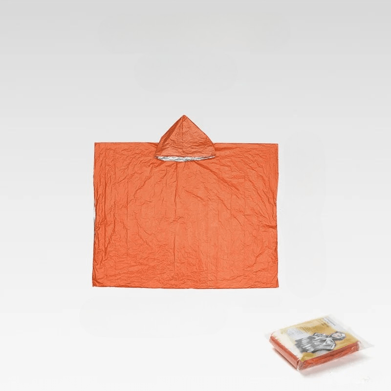 StormGuard Reusable Emergency Poncho With Hood For Outdoor Protection