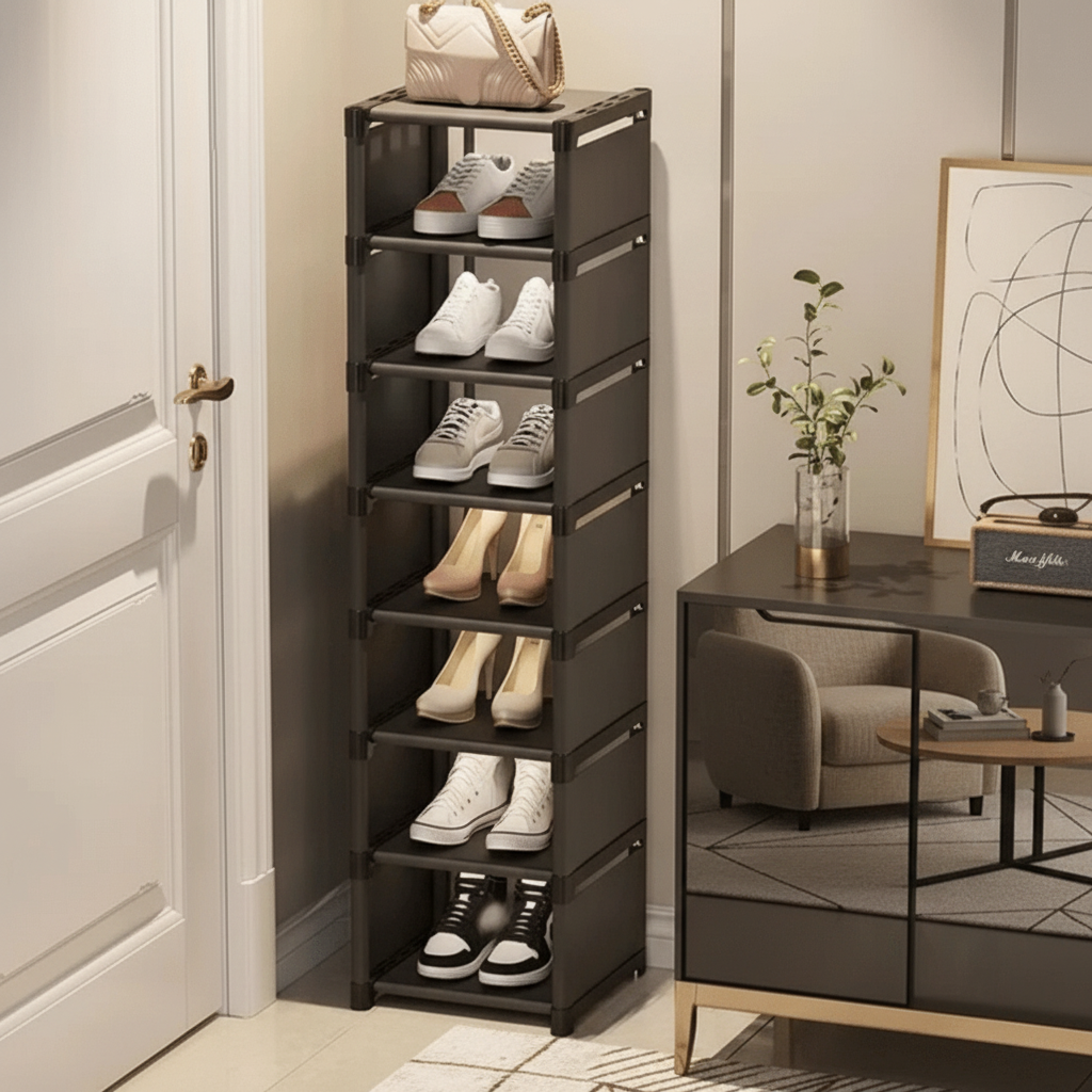 Corner Saver Stackable Shoe Rack For Small Spaces And Corners