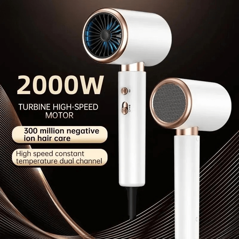 Uscător de păr LumaPro 2400W cu tehnologie cu ioni și design elegant pentru toate tipurile de păr
