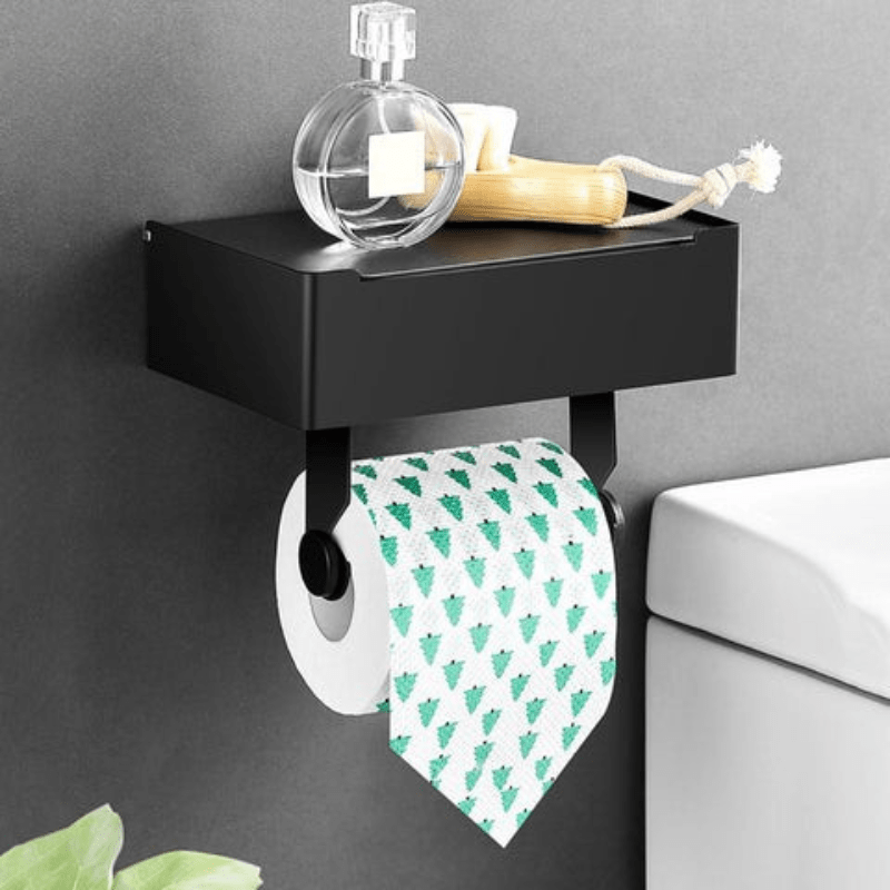 NexaLux Stainless Steel Toilet Paper Holder With Storage Compartment