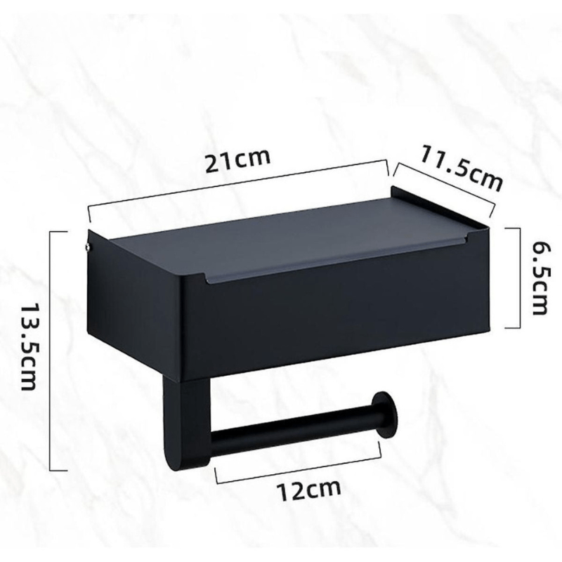 NexaLux Stainless Steel Toilet Paper Holder With Storage Compartment