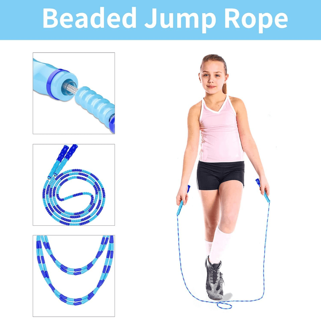 PulseRope Pro Adjustable Bead Skipping Rope for Cardio and Endurance Training