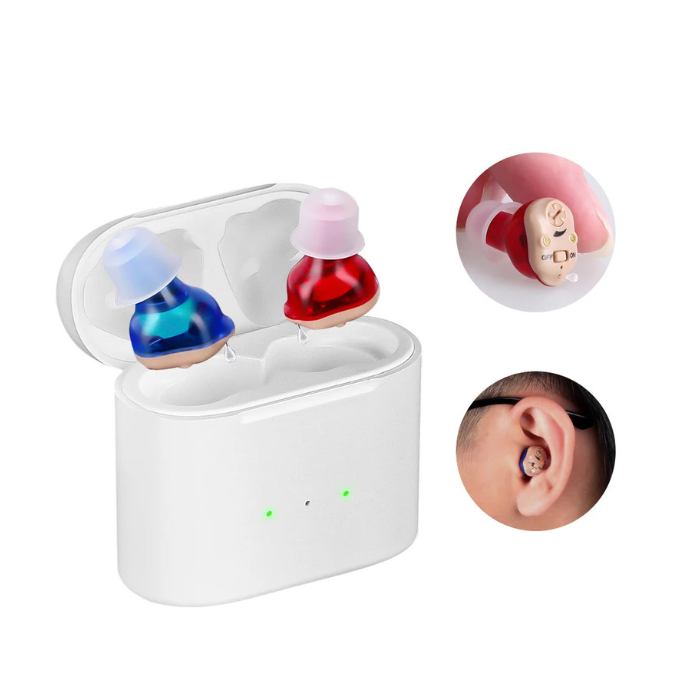Pair Of Rechargeable Hearing Aids That Are Invisible For Everyday Use