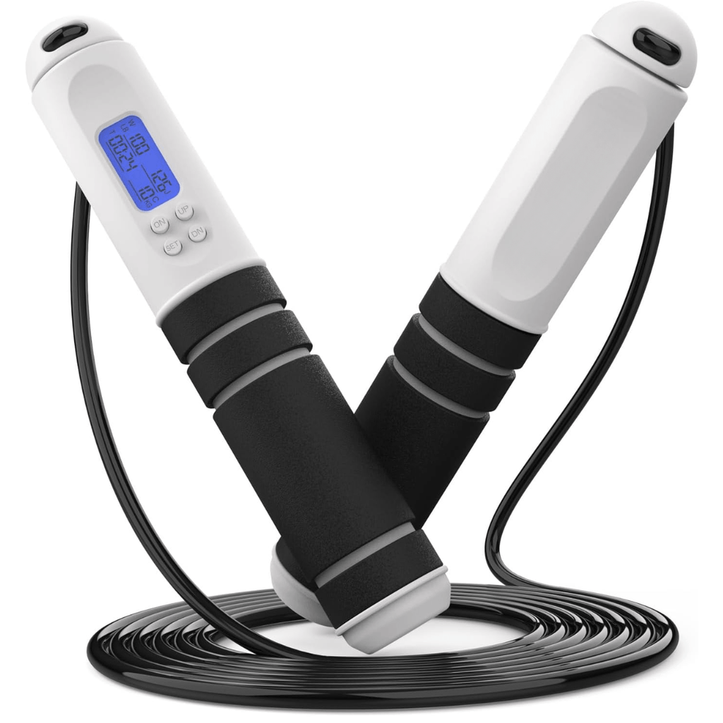 PulseFlex Digital Skipping Rope With Calorie Counter And Target Reminder