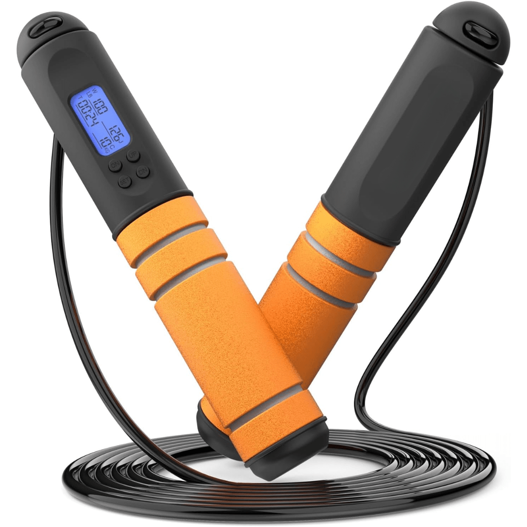 PulseFlex Digital Skipping Rope With Calorie Counter And Target Reminder