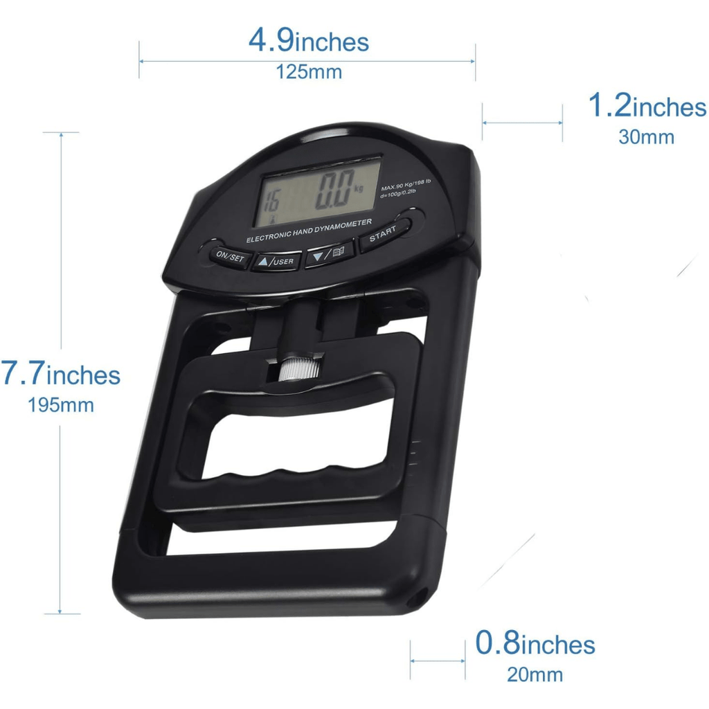 GripFlex Digital Handheld Grip Force Meter Up to 120 Kg