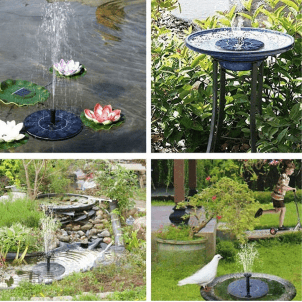 Green Solar Bird Fountain for a Peaceful Garden Oasis