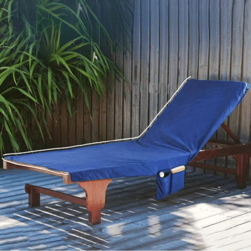 LoungeMate Deckchair Towel With Pockets And Non Slip Grip