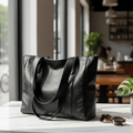 Luminora Elegant Leather Shoulder Bag With Retro Touch And Smooth Surface