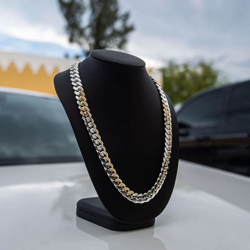 LumaChain Polished 8mm Miami Cuban Link Chain for Men