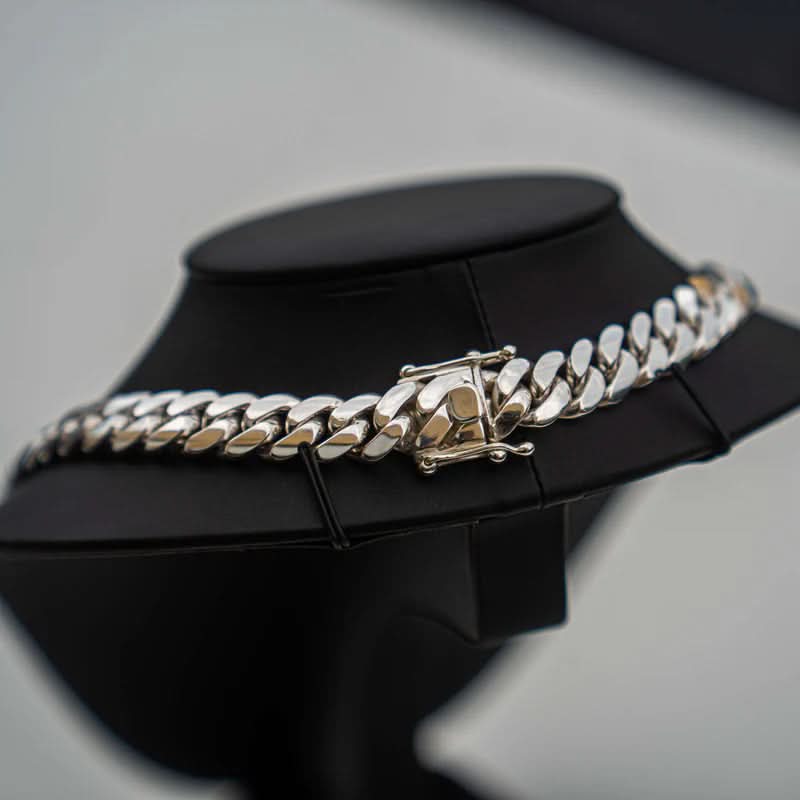 LumaChain Polished 8mm Miami Cuban Link Chain for Men