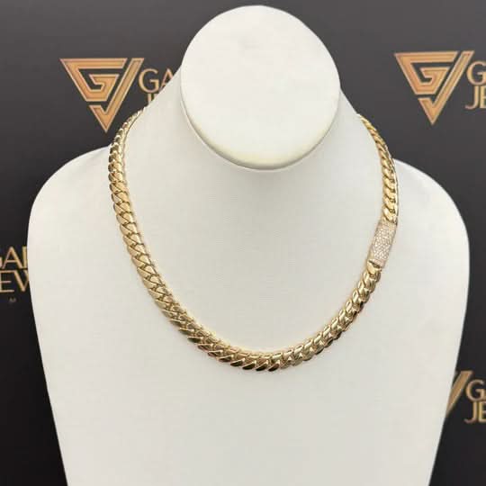 LumaChain Polished 8mm Miami Cuban Link Chain for Men