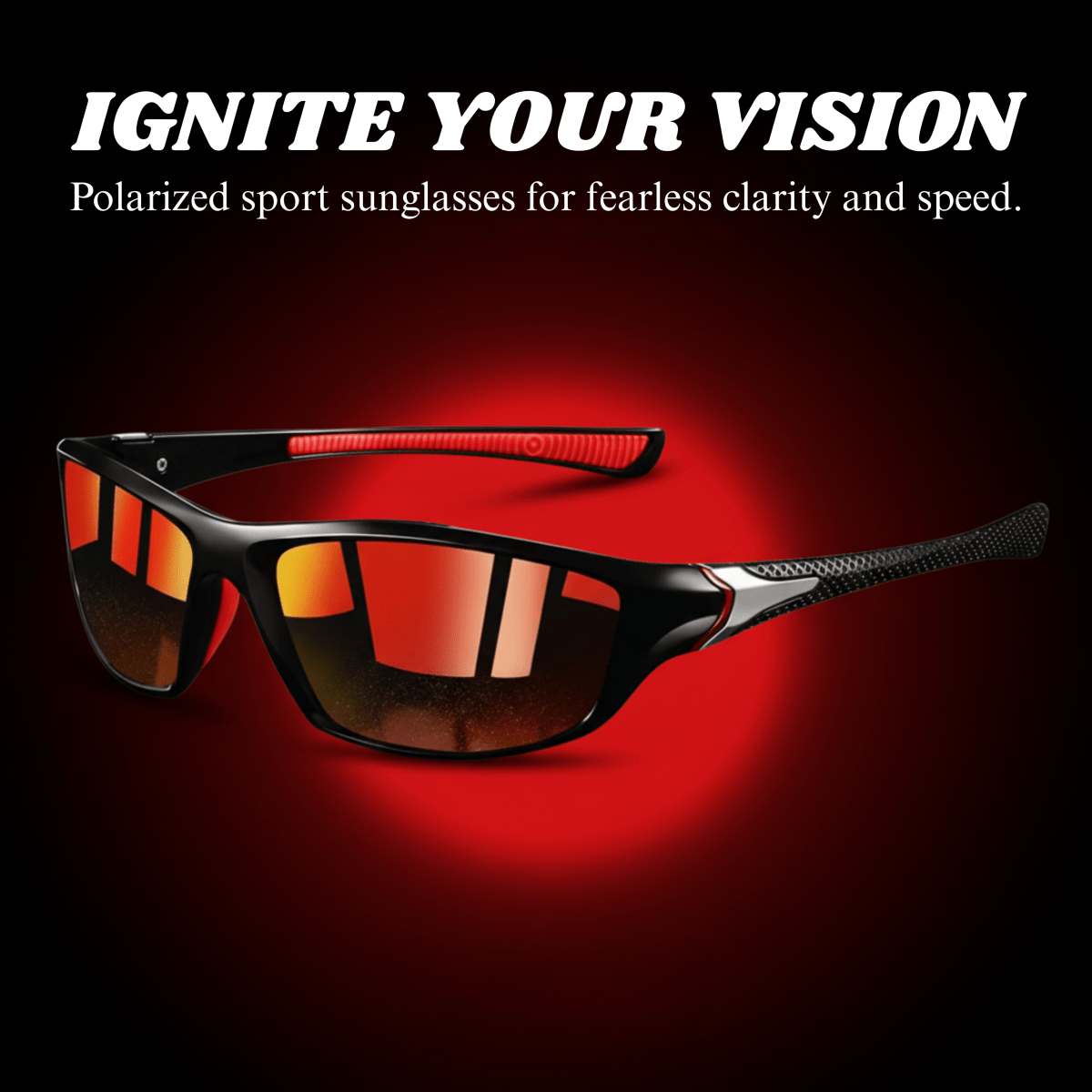 LuminaSport sportssolbriller med polariserede linser og UV400-beskyttelse