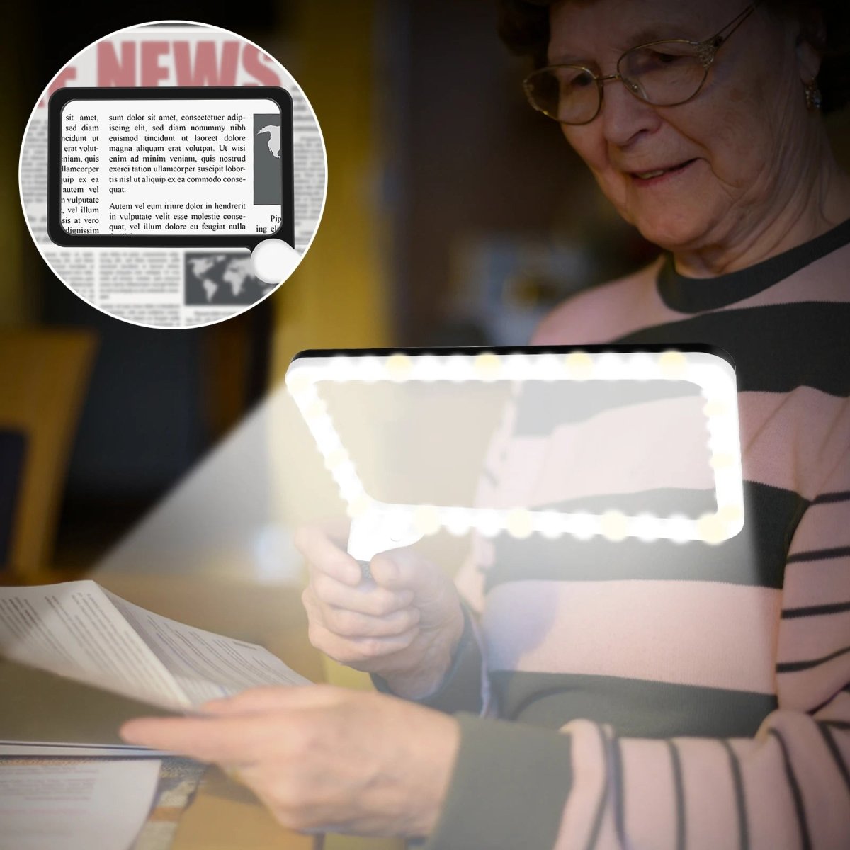 NovaScope 5x LED Handheld Magnifier For Detailed Viewing