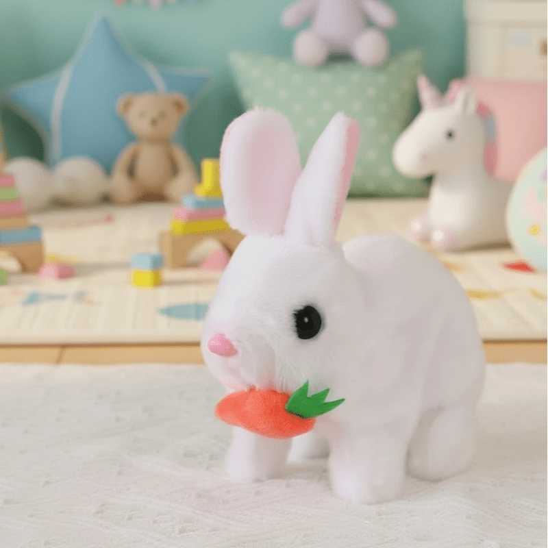 Jouet lapin réaliste SereneBunny avec sons naturels et mouvements