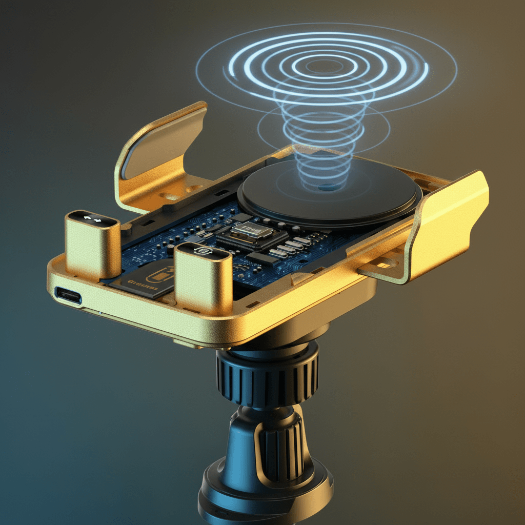 PivotFlex Auto Rotating 2-In-1 Car Holder With Wireless Charger