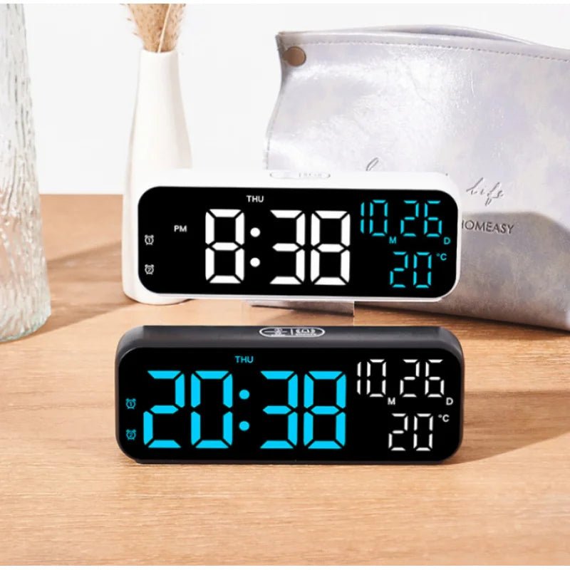 NovaWake Digitalt LED-Vækkeur med Styring via Stemmekommando og Temperaturvisning