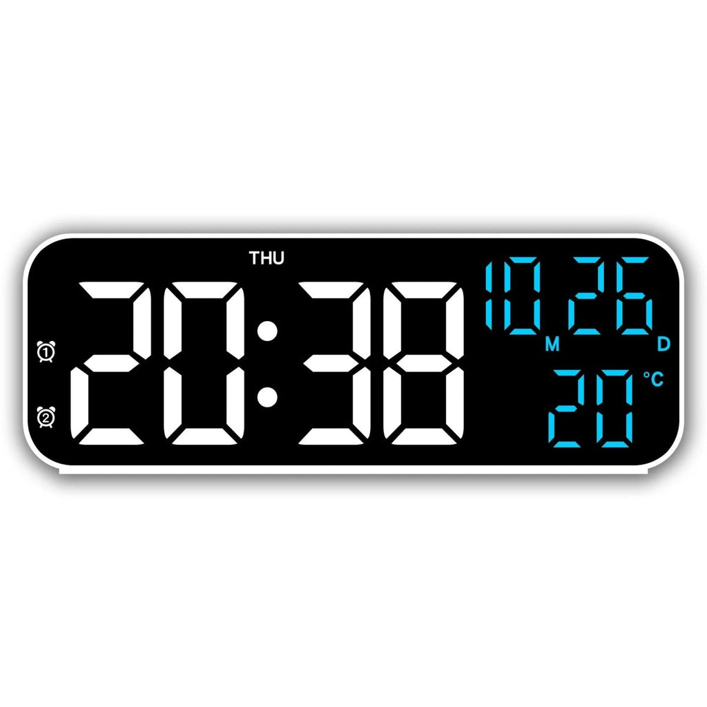 NovaWake Digitalt LED-Vækkeur med Styring via Stemmekommando og Temperaturvisning
