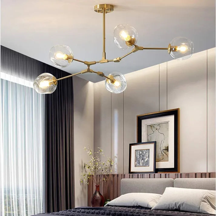 Lampada a sospensione BubbleLight Sputnik con bolle di vetro