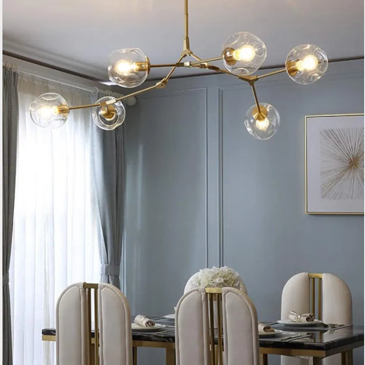 Lampada a sospensione BubbleLight Sputnik con bolle di vetro