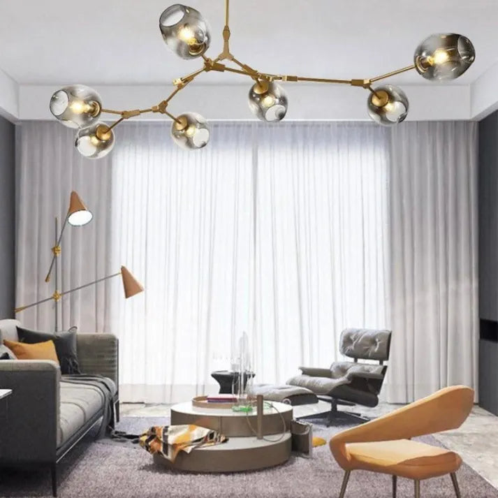 Lampada a sospensione BubbleLight Sputnik con bolle di vetro