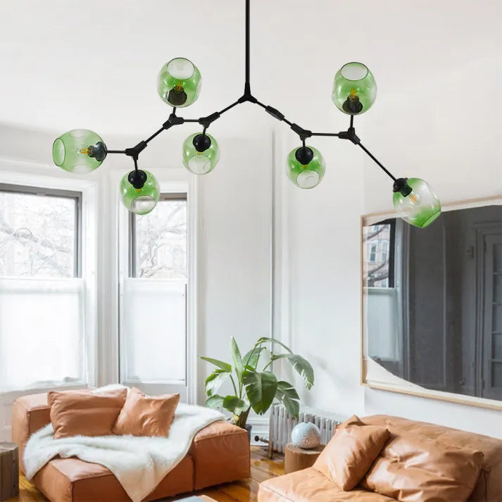 Lampada a sospensione BubbleLight Sputnik con bolle di vetro