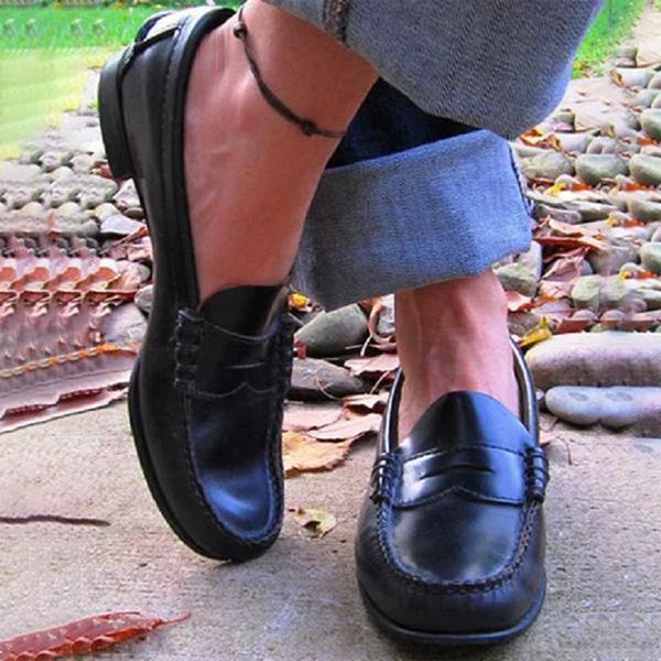Mocassini senza tempo in pelle marrone per uomo, mocassini casual premium slip-on