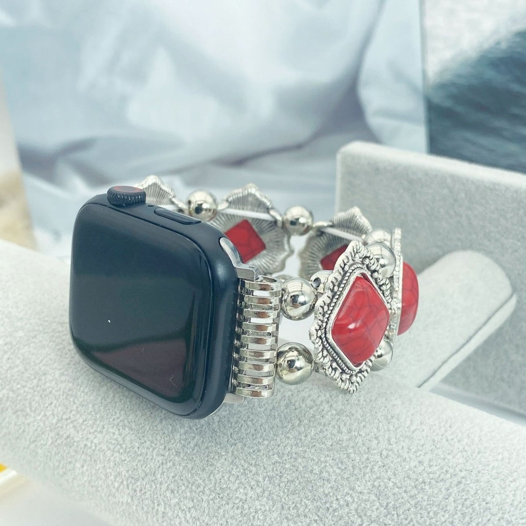 LunaVale Boho-Chic Bracelet For Smartwatches With Noble Turquoise Detail
