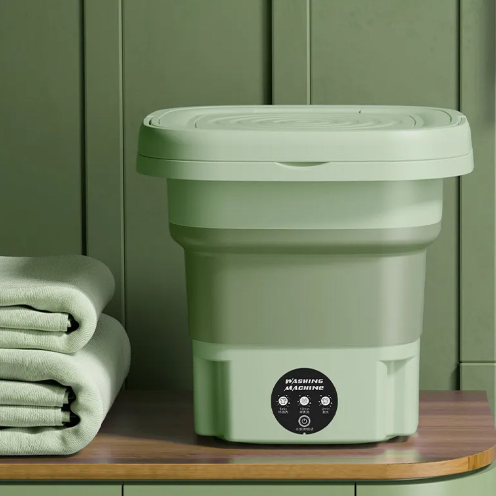 Compact Foldable Washing Machine With Integrated Dryer For Household Use