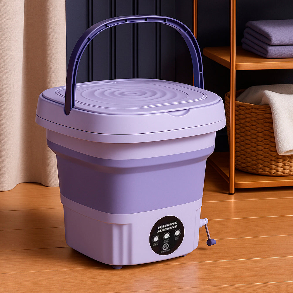 Compact Foldable Washing Machine With Integrated Dryer For Household Use