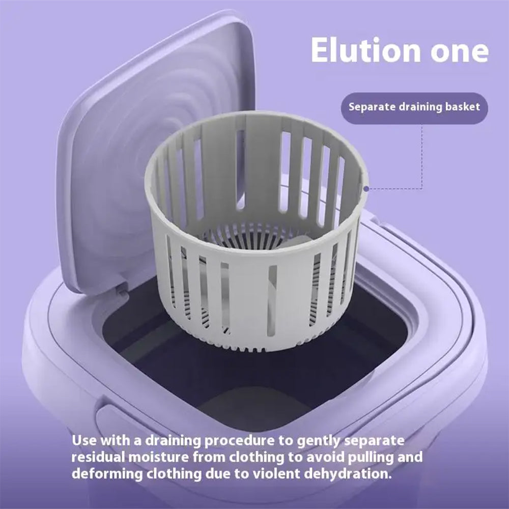 Compact Foldable Washing Machine With Integrated Dryer For Household Use